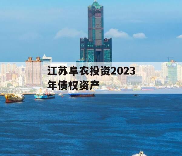 江苏阜农投资2023年债权资产