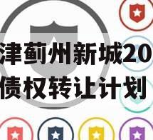 天津蓟州新城2023年债权转让计划