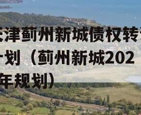 天津蓟州新城债权转让计划（蓟州新城2021年规划）