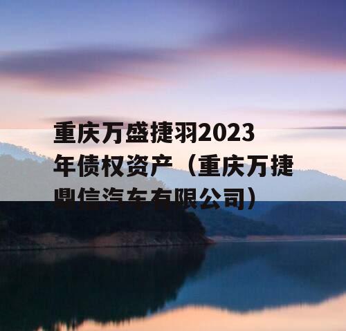 重庆万盛捷羽2023年债权资产（重庆万捷鼎信汽车有限公司）