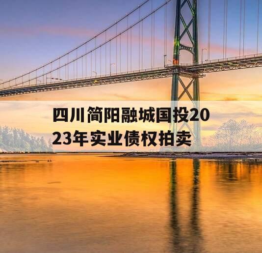 四川简阳融城国投2023年实业债权拍卖