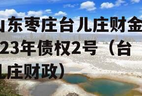 山东枣庄台儿庄财金2023年债权2号（台儿庄财政）