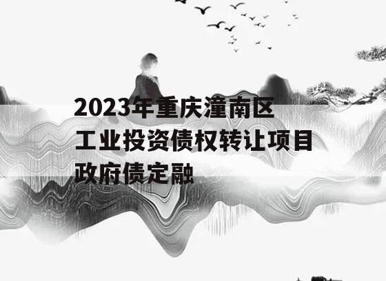 2023年重庆潼南区工业投资债权转让项目政府债定融