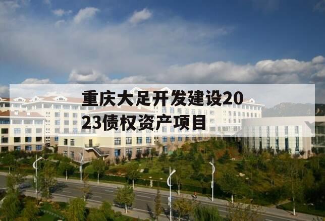 重庆大足开发建设2023债权资产项目