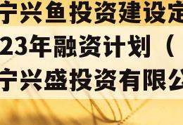 济宁兴鱼投资建设定向2023年融资计划（济宁兴盛投资有限公司）