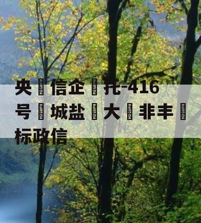 央‮信企‬托-416号‮城盐‬大‮非丰‬标政信