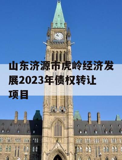 山东济源市虎岭经济发展2023年债权转让项目