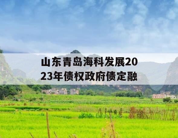 山东青岛海科发展2023年债权政府债定融