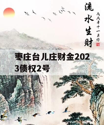 枣庄台儿庄财金2023债权2号