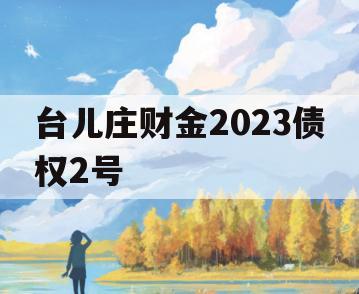 台儿庄财金2023债权2号