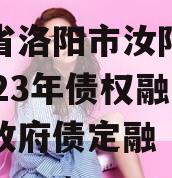 河南省洛阳市汝阳农发投2023年债权融资项目政府债定融