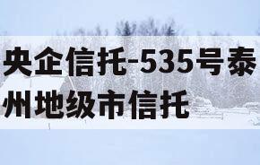 央企信托-535号泰州地级市信托