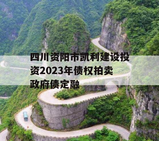 四川资阳市凯利建设投资2023年债权拍卖政府债定融