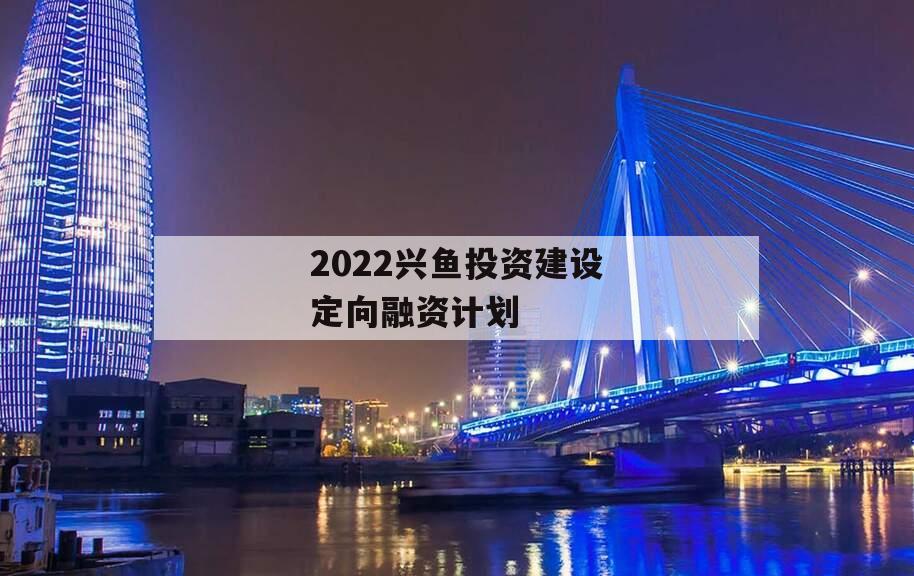 2022兴鱼投资建设定向融资计划
