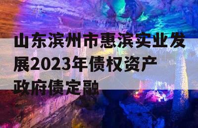 山东滨州市惠滨实业发展2023年债权资产政府债定融