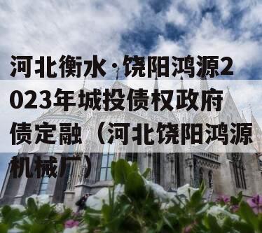 河北衡水·饶阳鸿源2023年城投债权政府债定融（河北饶阳鸿源机械厂）