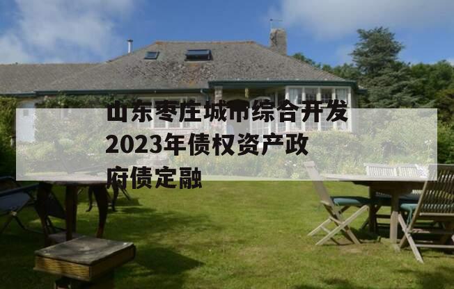 山东枣庄城市综合开发2023年债权资产政府债定融