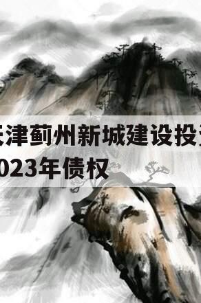 天津蓟州新城建设投资2023年债权