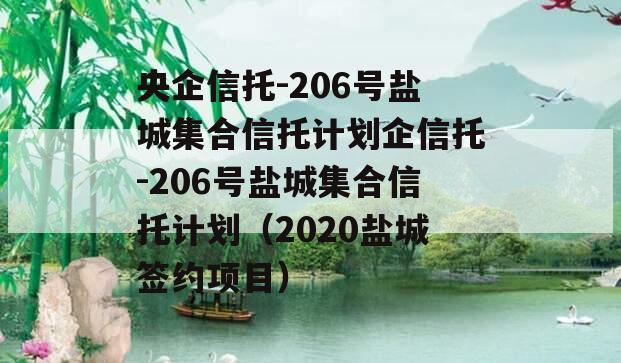 央企信托-206号盐城集合信托计划企信托-206号盐城集合信托计划（2020盐城签约项目）