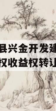 金堂县兴金开发建设投资债权收益权转让项目