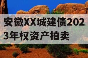 安徽XX城建债2023年权资产拍卖