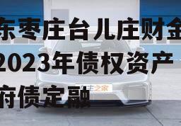 山东枣庄台儿庄财金投资2023年债权资产政府债定融