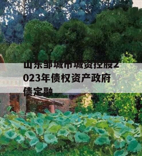 山东邹城市城资控股2023年债权资产政府债定融