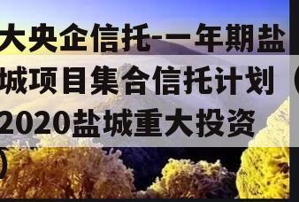 大央企信托-一年期盐城项目集合信托计划（2020盐城重大投资）