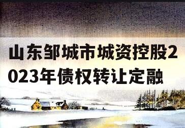 山东邹城市城资控股2023年债权转让定融