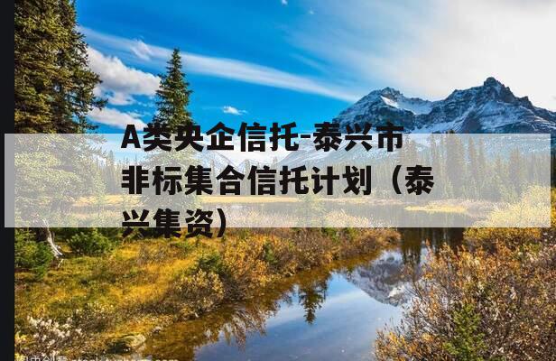 A类央企信托-泰兴市非标集合信托计划（泰兴集资）