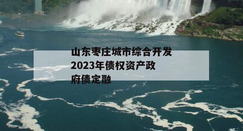 山东枣庄城市综合开发2023年债权资产政府债定融