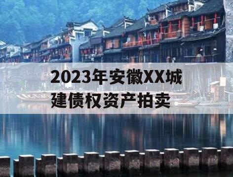 2023年安徽XX城建债权资产拍卖