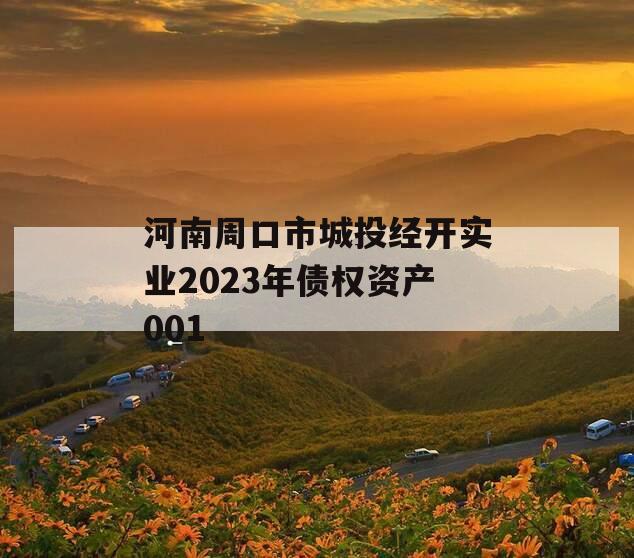 河南周口市城投经开实业2023年债权资产001