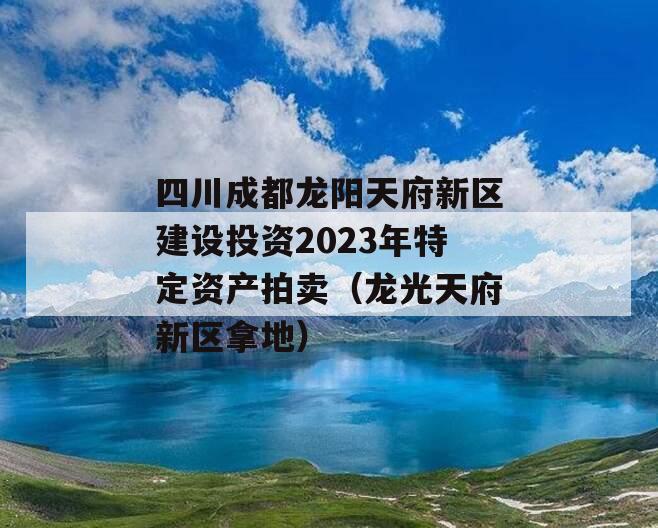 四川成都龙阳天府新区建设投资2023年特定资产拍卖（龙光天府新区拿地）