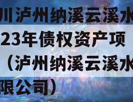 四川泸州纳溪云溪水务2023年债权资产项目（泸州纳溪云溪水务有限公司）