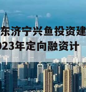 山东济宁兴鱼投资建设2023年定向融资计划