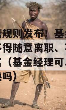 重磅规则发布！基金经理不得随意离职、不得炫富（基金经理可以随便换吗）