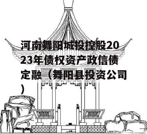 河南舞阳城投控股2023年债权资产政信债定融（舞阳县投资公司）