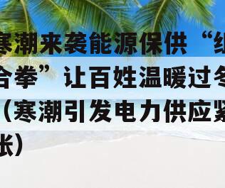 寒潮来袭能源保供“组合拳”让百姓温暖过冬（寒潮引发电力供应紧张）