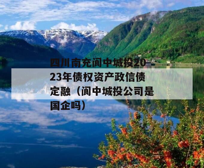 四川南充阆中城投2023年债权资产政信债定融（阆中城投公司是国企吗）