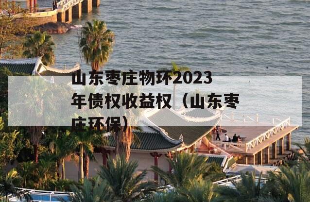 山东枣庄物环2023年债权收益权（山东枣庄环保）