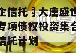 国企信托•大唐盛世8号专项债权投资集合资金信托计划