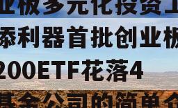 创业板多元化投资工具再添利器首批创业板中盘200ETF花落4家基金公司的简单介绍