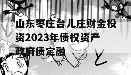 山东枣庄台儿庄财金投资2023年债权资产政府债定融