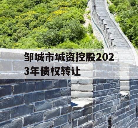 邹城市城资控股2023年债权转让