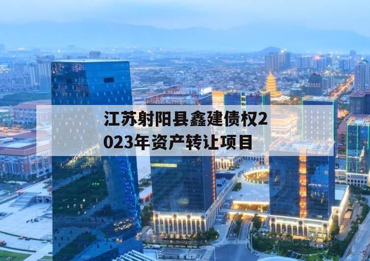 江苏射阳县鑫建债权2023年资产转让项目