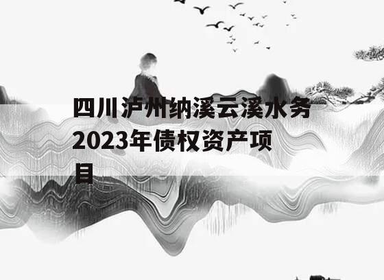 四川泸州纳溪云溪水务2023年债权资产项目