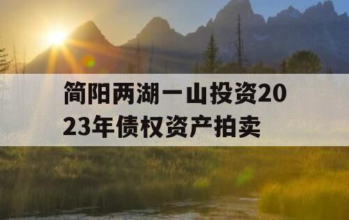 简阳两湖一山投资2023年债权资产拍卖