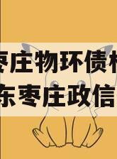 山东枣庄物环债权收益权,山东枣庄政信债