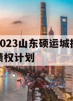 2023山东硕运城投债权计划